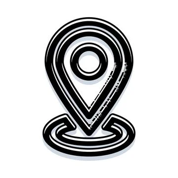 Location map pin icon indicating gps navigation Illustrazione stock