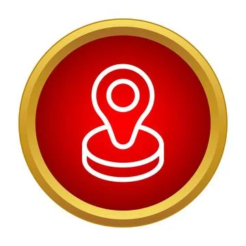Location map pin icon navigating destination Stockillustratie