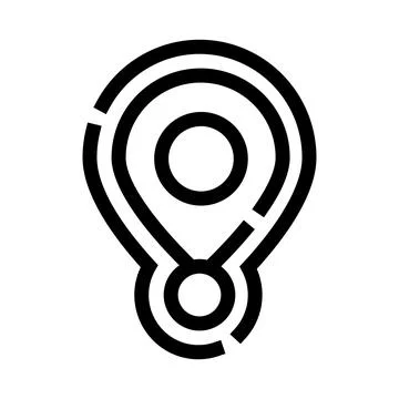 Location map pin marker exploring navigation destination Illustrazione stock