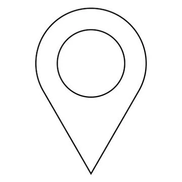Location map pin point icon vector Illustrazione stock
