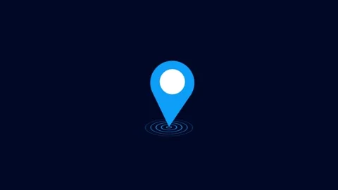 Location map pin pointer on GPS Map tracker animation. Stock Footage 277493098