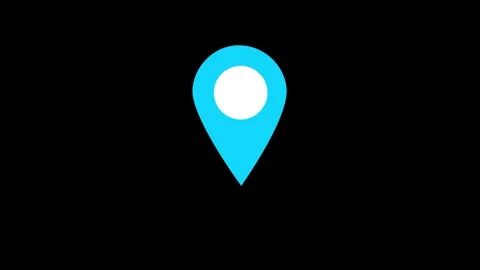 Location map pin pointer on GPS Map tracker animation. Video stock 289426643