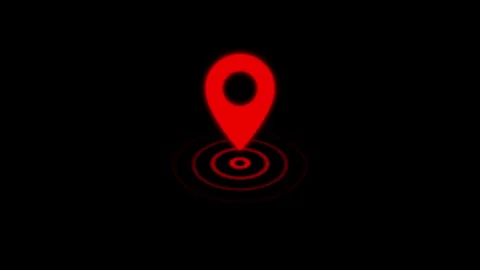 Location map pin pointer on GPS Map tracker animation. Appearing pointer fo.. Stock Footage 303069259