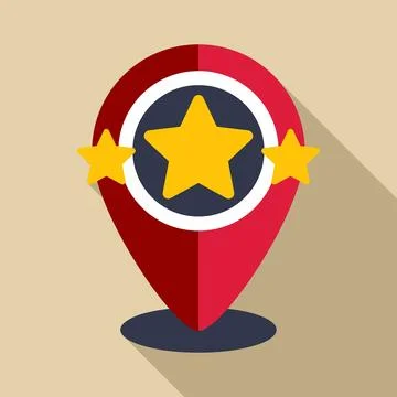 Location map pin representing destination quality rating 스톡 일러스트