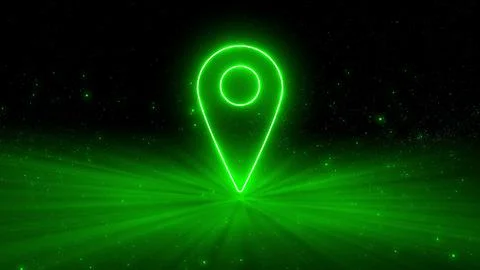 Location map pointer with dots particles glowing colorful technology backgr.. イラスト素材