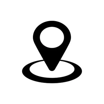 Location map pointer icon GPS positioning symbol.flat design style vector Stock Illustration
