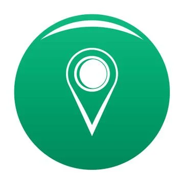 Location mark icon vector green Stock Illustration