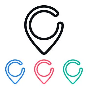 Location Mark Icon, Vector Illustration Stock-Illustration