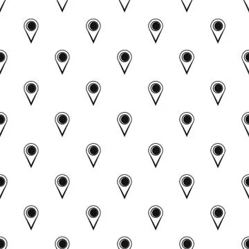 Location mark pattern seamless vector Stock Illustration