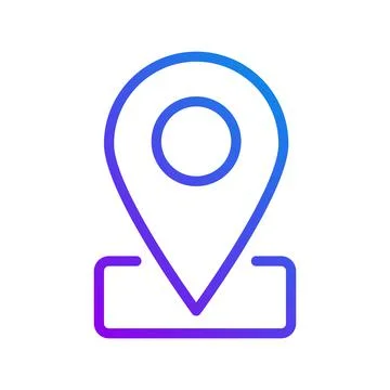 Location mark pixel perfect gradient linear vector icon Ilustração Stock