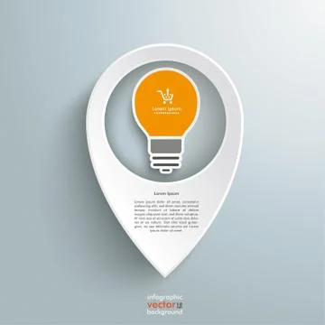 Location marker bulb Stock Illustration