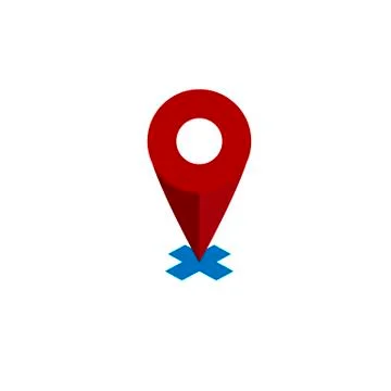 Location marker color vector flat icon Stock Illustration