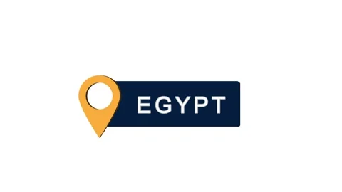 Location marker with Egypt text flat design Stock Footage 309450893