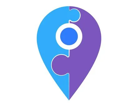 Location marker jigsaw puzzle vector Stock-Illustration