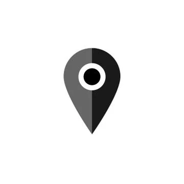 Location marker, map pin icon Stock Illustration