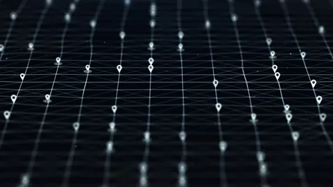 Location marker pin motion navigation seamless loop background Stock Footage 274413737