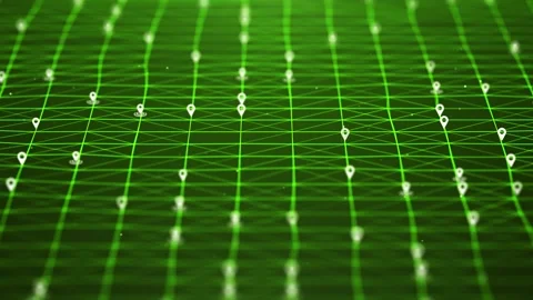 Location marker pin motion navigation seamless loop background Stock Footage 274413952