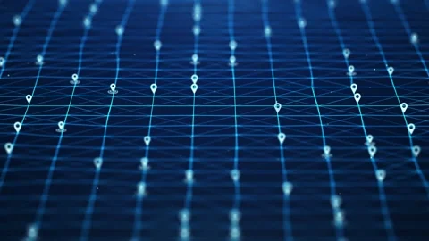 Location marker pin motion navigation 4K background Stock Footage 274414066