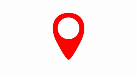 Location marker - Pointer pin Video stock 123997568