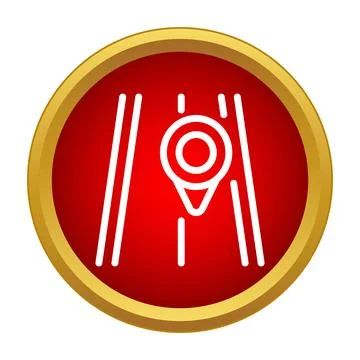 Location marker on road navigating journey concept Ilustración de archivo