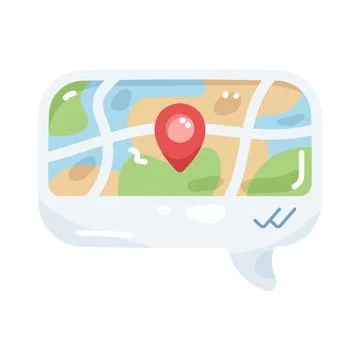 Location message Stock Illustration