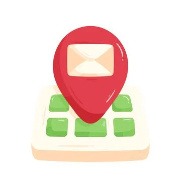 Location message Stock Illustration