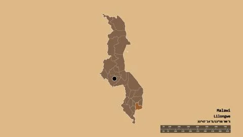 Location of Mulanje, district of Malawi. Pattern Stock Illustration