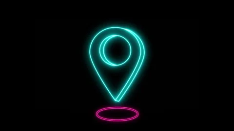 Location Neon Icon 스톡 동영상 273204455
