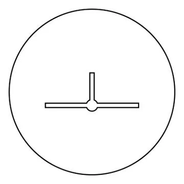 Location network segment icon black color in circle Illustrazione stock