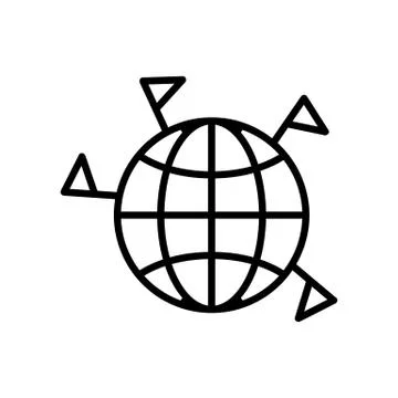 Location of objects icon vector. Isolated contour symbol illustration 스톡 일러스트