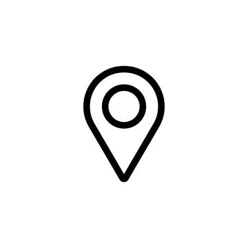 Location or map pin line art icon Stock Illustration