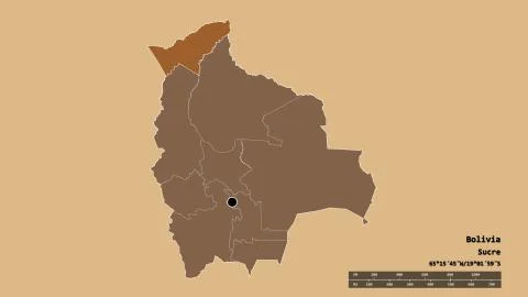 Location of Pando, department of Bolivia. Pattern イラスト素材