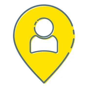 Location people icon vector or person map, pin, pointer, marker flat sign Illustrazione stock