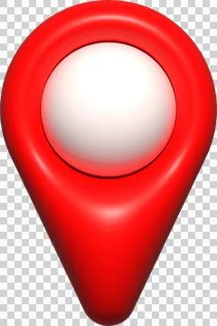 Location pin 3d icon, red pin poin for message social media 스톡 일러스트