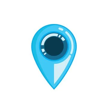 Location pin 3d vector element design template Illustrazione stock