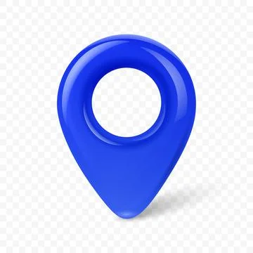 Location Pin, 3d Vector Illustration. Blue Map Pin, GPS Pin, Navigation Marke Ilustração Stock