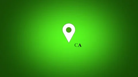 Location pin animation with America text. Location pin digital map marker i.. Stock Footage 337618087