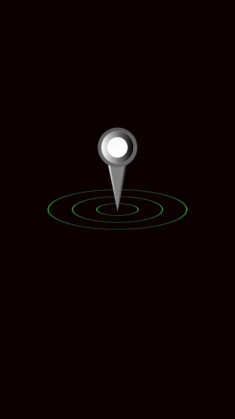 Location pin animation digital navigation app interface vertical video. Whi.. Stock Footage 321628112