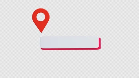 Location pin with blank banner 3d animation Stock Footage 319711037