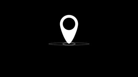 Location Pin Drop Animation Stock Footage 317693333