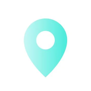 Location pin flat gradient color ui icon Illustrazione stock