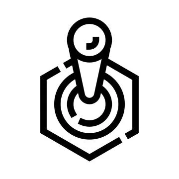 Location pin on hexagon icon for navigation Illustrazione stock