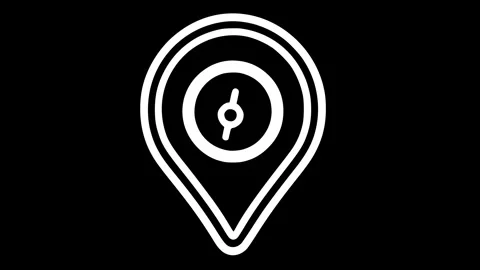 Location Pin Icon Animation Vector Vidéo 308633506