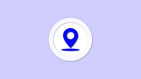 Location pin icon centered animated on a solid purple background. Stock Footage 261702677