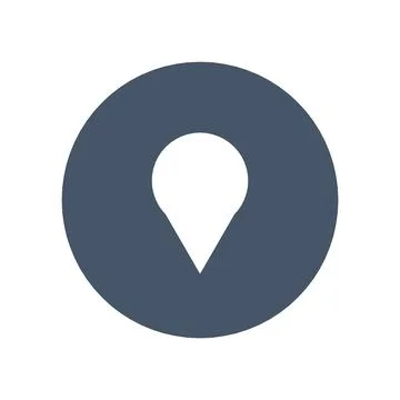 Location Pin Icon Color Circle Button Business Finance Symbol Vector Stock Illustration
