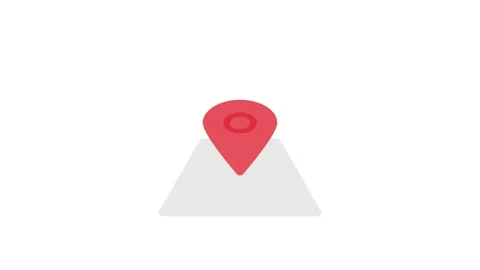 Location pin icon displayed on a white background, symbolizing a specific g.. Stock Footage 332855139