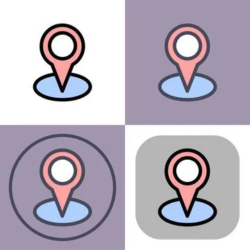 Location Pin Icon- GPS Navigation Marker- Map Pointer イラスト素材