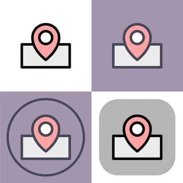 Location Pin Icon- GPS Navigation Map Pointer Symbol Illustrazione stock