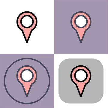 Location Pin Icon- GPS Navigation Marker- Map Pointer Symbol Ilustración de archivo