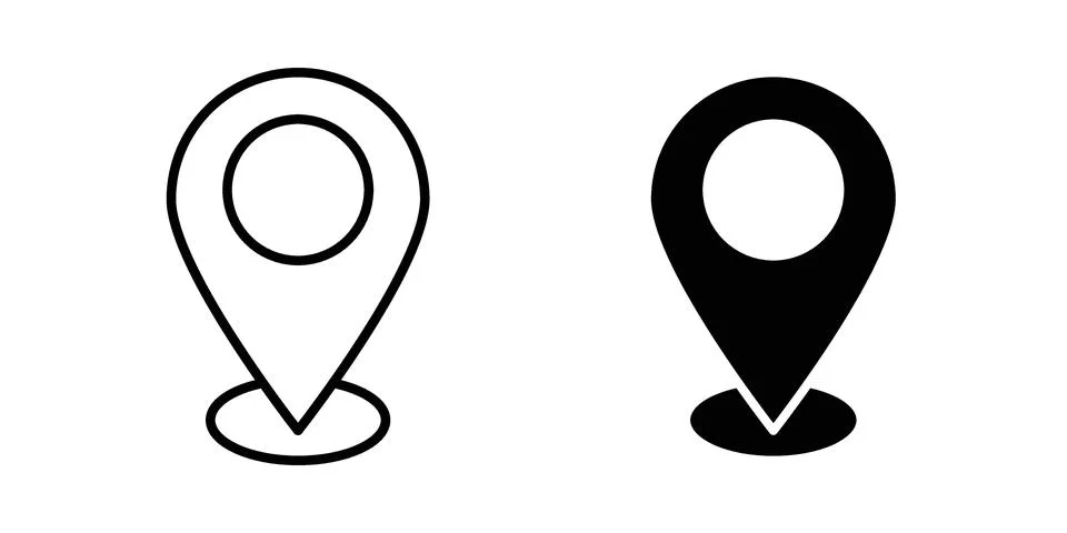 Location pin icon graphic element. web icon set Stock Illustration